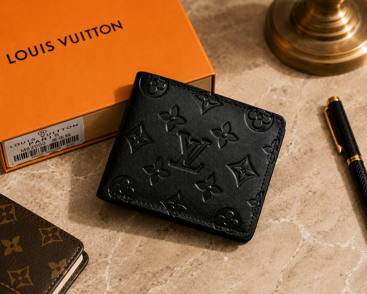 Louis Vuitton Monogram Heritage Slender Wallet – Genuine Leather Deluxe Series