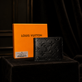 Authentic LV Slender Card Holder – Rich Leather Texture Series