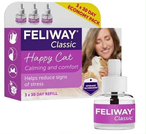 Ceva FELIWAY Classic Plug-In Diffuser Refill for Cats, Helps Reduce Signs of Stress, 1.6 fl oz (48 mL)