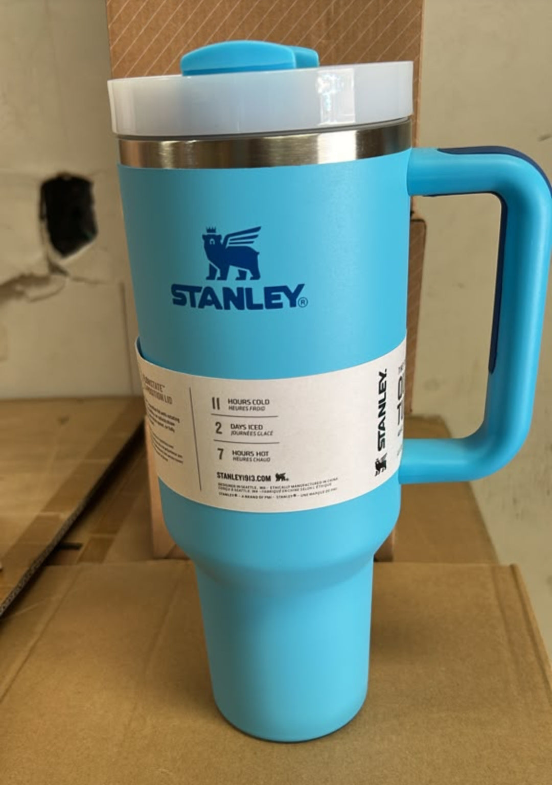 Stanley Quencher H2.0 FlowState Tumbler 40 oz Pool Blue