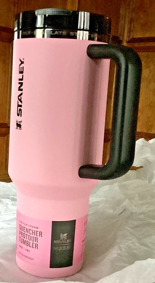 Messi x Stanley Quencher 40 OZ GOAT Pink | ProTour Flip Straw
